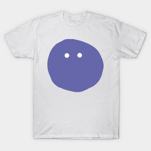 Very Peri Periwinkle Blue Minimal Mysterious Face Color of the Year 2022 T-Shirt by ellenhenryart